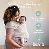 Boba Baby Wrap Carrier Original Beige 7–35 lbs Hands-Free Ergonomic view 2