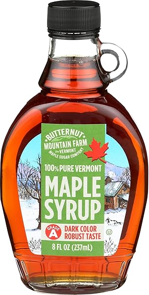 BUTTERNUT MOUNTAIN FARM ROBUST DARK MAPLE SYRUP, 8 FZ
