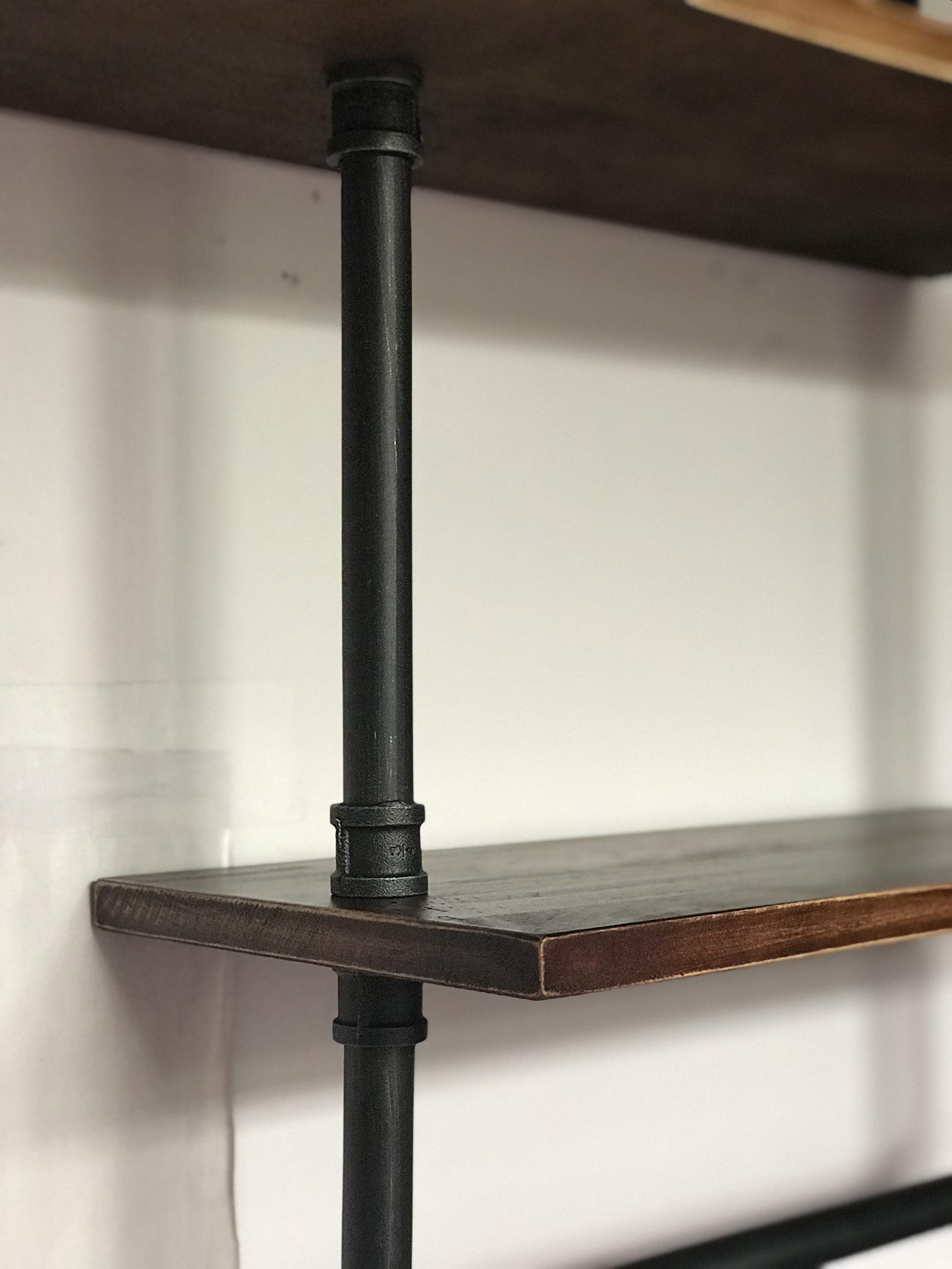 Industrial Pipe Shelf for Home Organizer Storage, 4 Tiers Rustic Urban