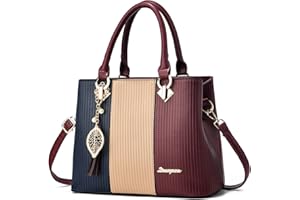 SiMYEER Purses and Handbags for Women Leather Tote Shoulder Bag Medium Satchel Purse Top Handle Bags for Ladies