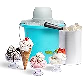 Nostalgia Electric Ice Cream Maker - Old Fashioned Soft Serve Ice Cream Machine Makes Frozen Yogurt or Gelato in Minutes - Fu