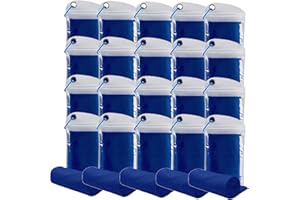 immoono Pack of 20 Cooling Towel 40x12'' Ice Towel for Neck and Face Microfiber Chilly with Bag Breathable Yoga Gym Stay Cool Towels Sweat Rag for Workout Running Camping Pilates Beach, Dark Blue