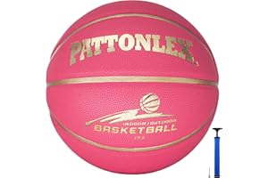 PATTONLEX Basketballs 28.5" Leather Basketballs Official Size 6 Indoor Outdoor Basketball Youth Women(Deflated)