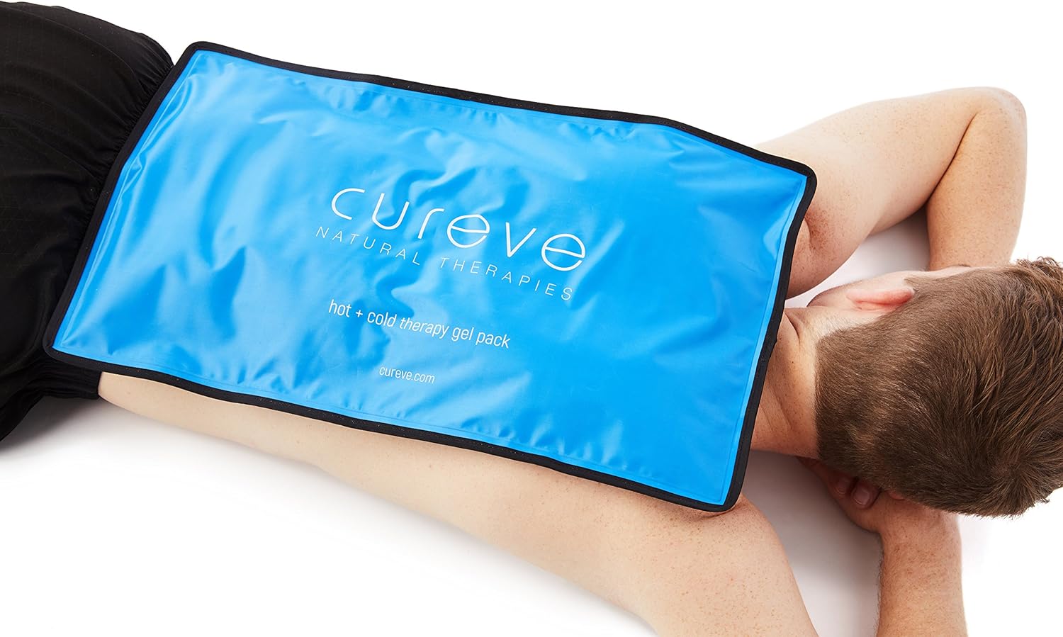 Extra Large Hot and Cold Therapy Gel Pack with Cover by Cureve (21" x 13") - Reusable Ice Pack for Injuries, Aches and Pain on Back, Legs, Shoulders and Arms: Health & Personal Care