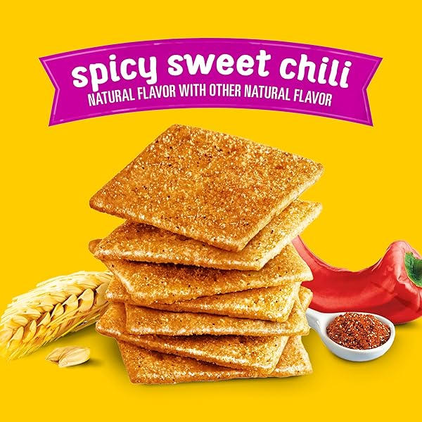 WHEAT THINS SPICY SWEET CHILI SNACKS, WHOLE GRAIN WHEAT CRACKERS, SNACK CRACKERS, 8.5 OZ