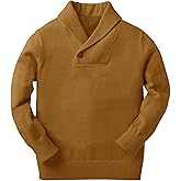 Ryannology Toddler Baby Boys Girls Sweater Shawl-Collar V Neck Pullover Sweaters Cable Kintted Photoshoot Outfits