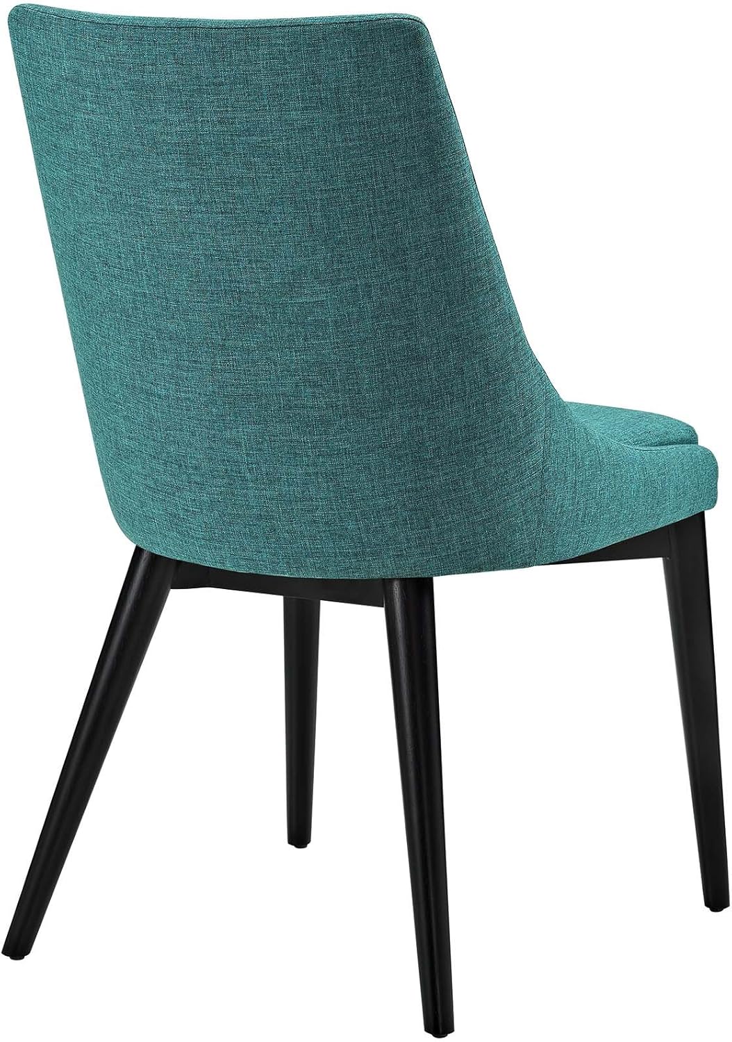 Modway Viscount Mid-Century Modern Upholstered Fabric Kitchen and Dining Room Chair in Teal - Chairs