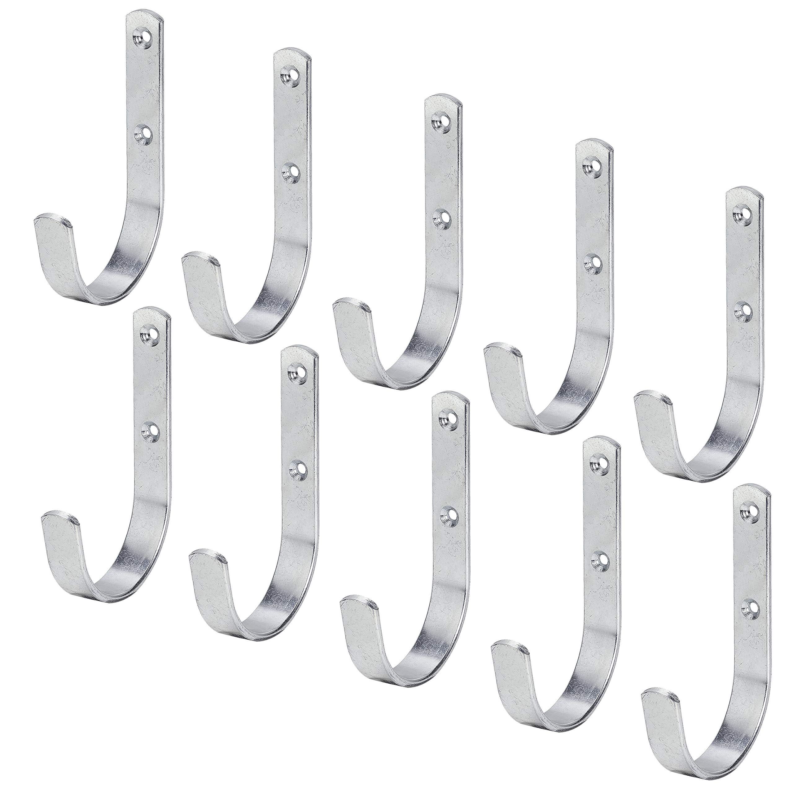 VORMANN Wall Hooks, Universal Hooks, Galvanised Hooks, Set of 10, Made in Germany