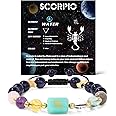 GolbalJew Zodiac Bracelets for Women 12 Constellations Healing Crystal Stone Beads Bracelet Birthday Zodiac Gifts Horoscope Spiritual Bracelet