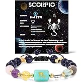 GolbalJew Zodiac Bracelets for Women 12 Constellations Healing Crystal Stone Beads Bracelet Birthday Zodiac Gifts Horoscope Spiritual Bracelet