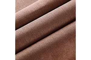 Wooqu Book Cloth, Velvet Fabric Surface and Paper Backed, Easy to Use, Soft Touch, 17x29”, for Book Binding, Dark Brown