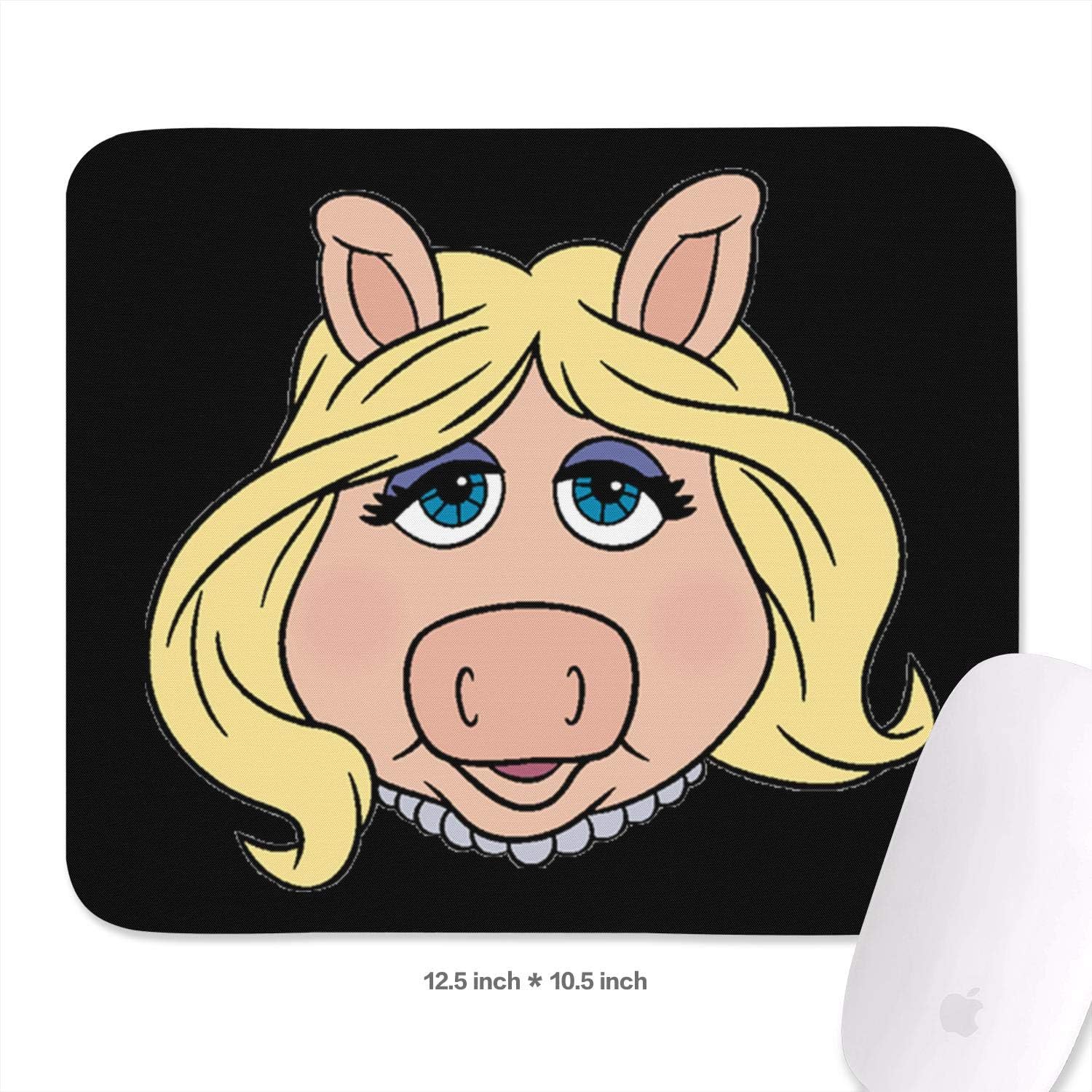 Amazon Com Mens Students 10 5 X 12 5inchs Cartoon Pig Miss Piggy Head Face Wrist Rest With Black Non Slip Rubber Base Waterproof 3mm Thick Fashion Wireless Mouse Pad Mat For Computer Office Office Products