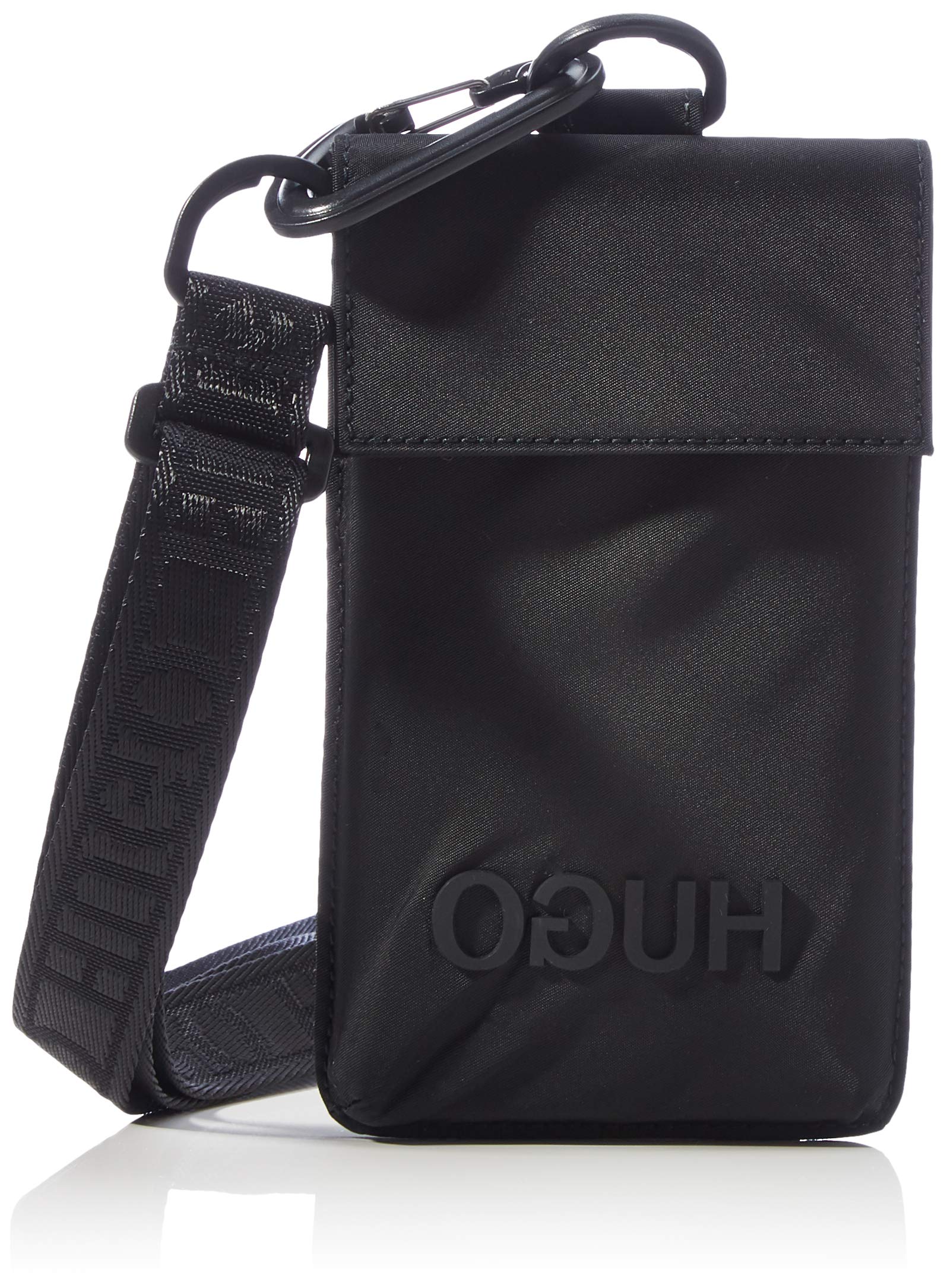 HUGO Herren Record_Phone Neck Pouch, Black1, Normal