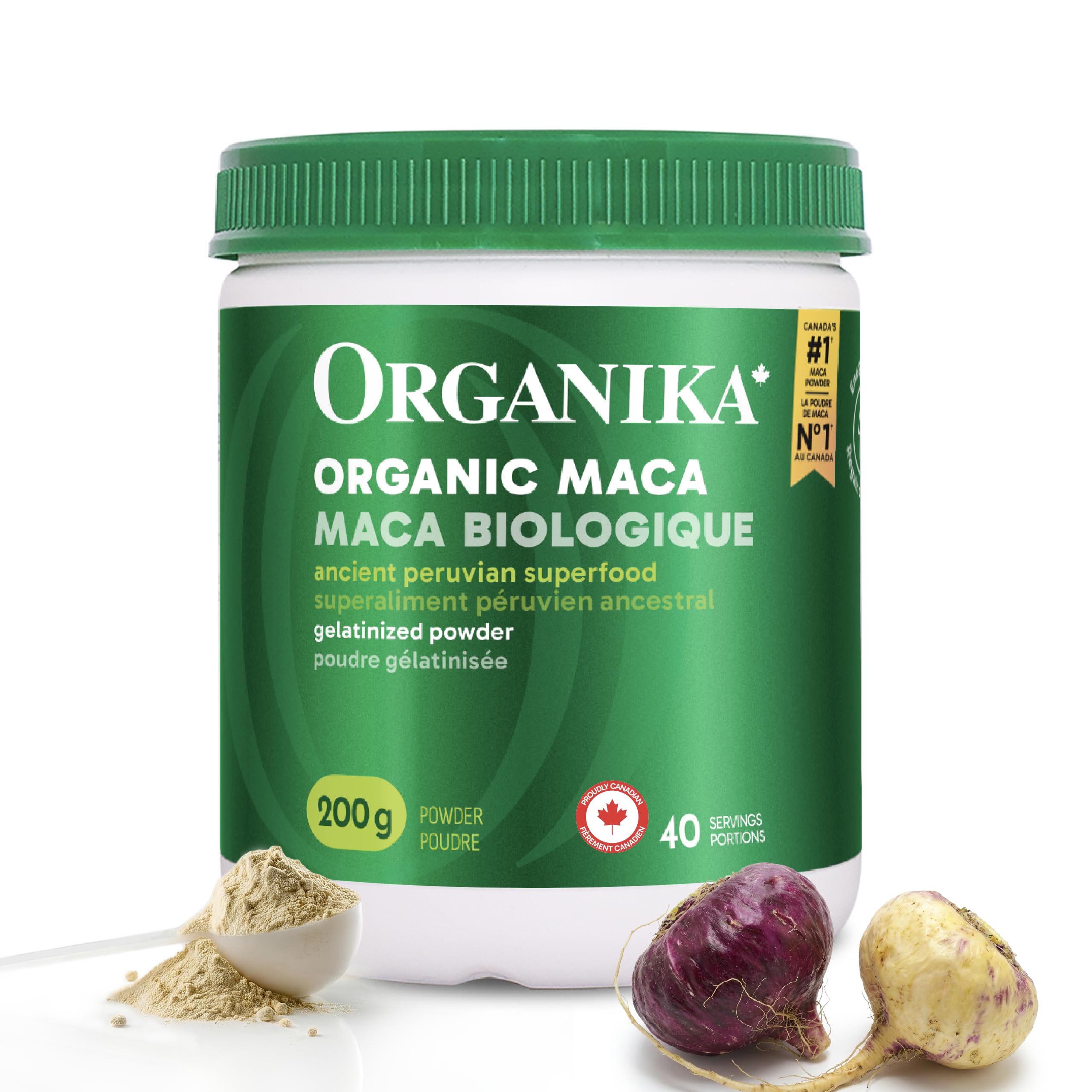 Organika MACA - Certified Organic GELATINIZED 200 G,Yellow