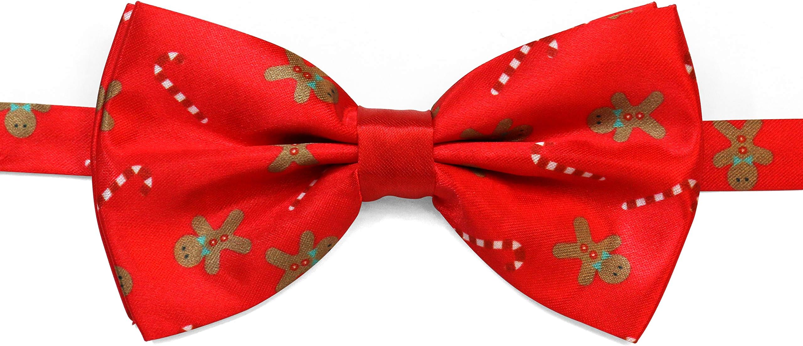 The Tie Coâ„¢ Pre-tied & Adjustable Satin Christmas Fun Novelty Gift Bow Ties