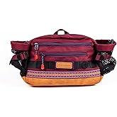 Wilderdog Mega Hip Pack with 3-Liter Capacity, Two Mesh Water Bottle Pockets, Interior Key Loops, Adjustable Straps, and Poop Bag Dispenser (Huckleberry)