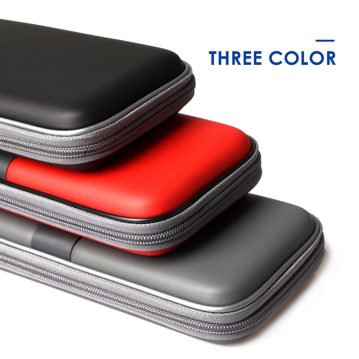 LKZAIY Carry Case Compatible With Nintendo Switch - BLACK Protective Hard Portable Travel Carry Case Shell Pouch for Nintendo Switch Console & Accessories (Black)