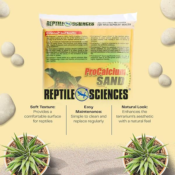 REPTILE SCIENCES GREEN PRO-CALCIUM TERRARIUM SAND – 10 LBS – NATURAL SUBSTRATE FOR REPTILE HABITATS, SUPPORTS DIGGING & ENCLOSURE MAINTENANCE