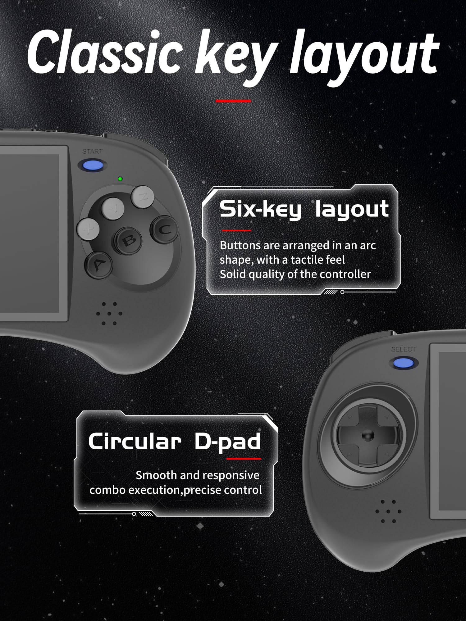 Dosnura RG ARC-D Retro Handheld Game Console 4 in IPS Screen Linux and Android 11 System RK3566 CPU 64Bit Video Game Player Built in 3500 mAh Battery Compatible with Bluetooth 4.2 and 5G WiFi(Black)