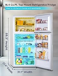 BLACK+DECKER 16.4 Cu. Ft. Top Mount Refrigerator