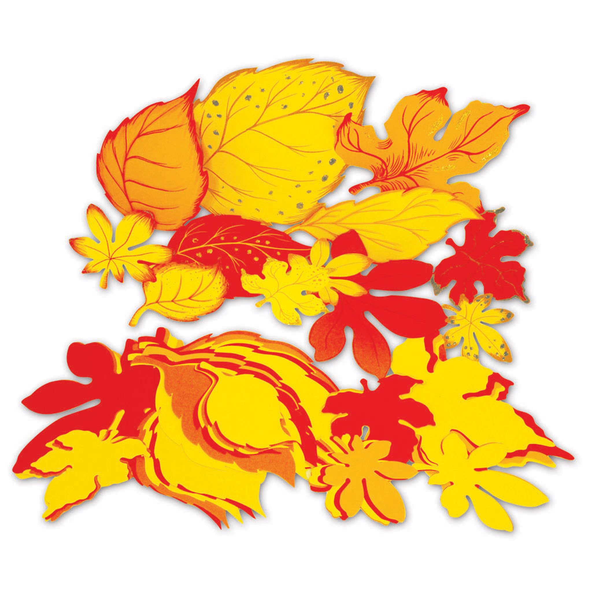 Springboard Jumbo Autumn Leaves for Classroom Display - Pre-Cut Colourful Card Shapes - Classroom Decorations and School Supplies for Teachers - Arts and Crafts for Kids - 60-Pack - Multiple Sizes