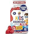 Sugar-Free Magnesium Gummies for Kids & Teens - 500mg Calm Magnesium Citrate Gummies - Chewable Magnesium Gummy Supplement for Sleep, Mood & Muscle Support