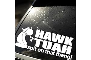 BLISS MONKEY CO. Hawk Tuah Spit On That Thang Decal - Spit On That Thing - Hawk Tush Spit On That Thang Sticker - Funny Viral Girl Meme - 6" On Longest Side - Premium Vinyl - for Cars, Trucks, Laptops - Made in USA