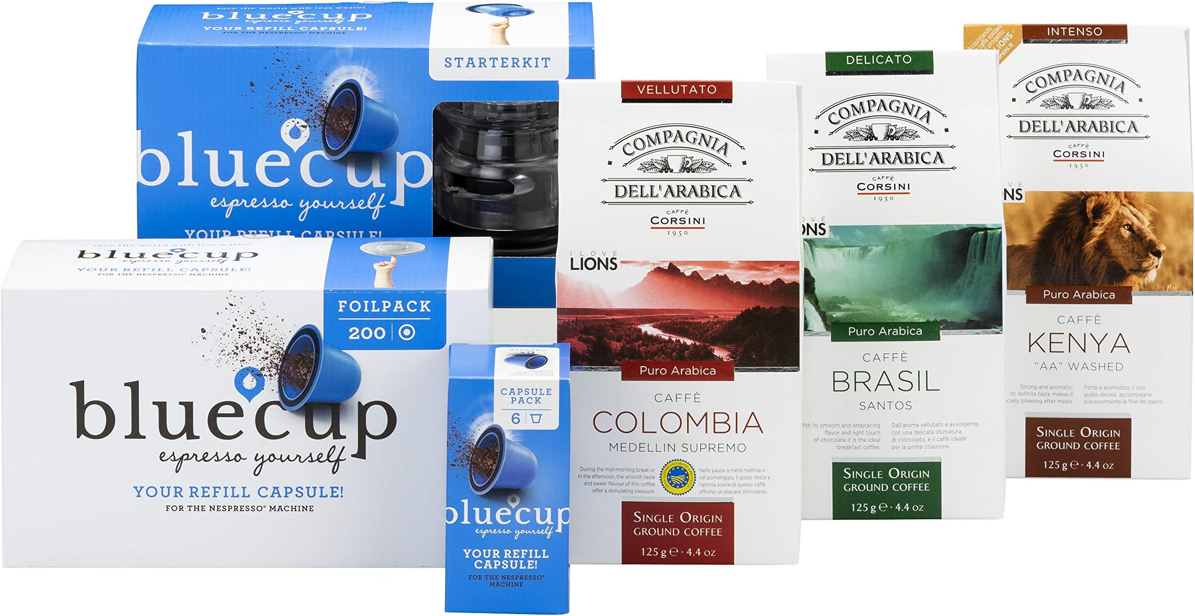 Bluecup Premium Pack - Reusable Pods