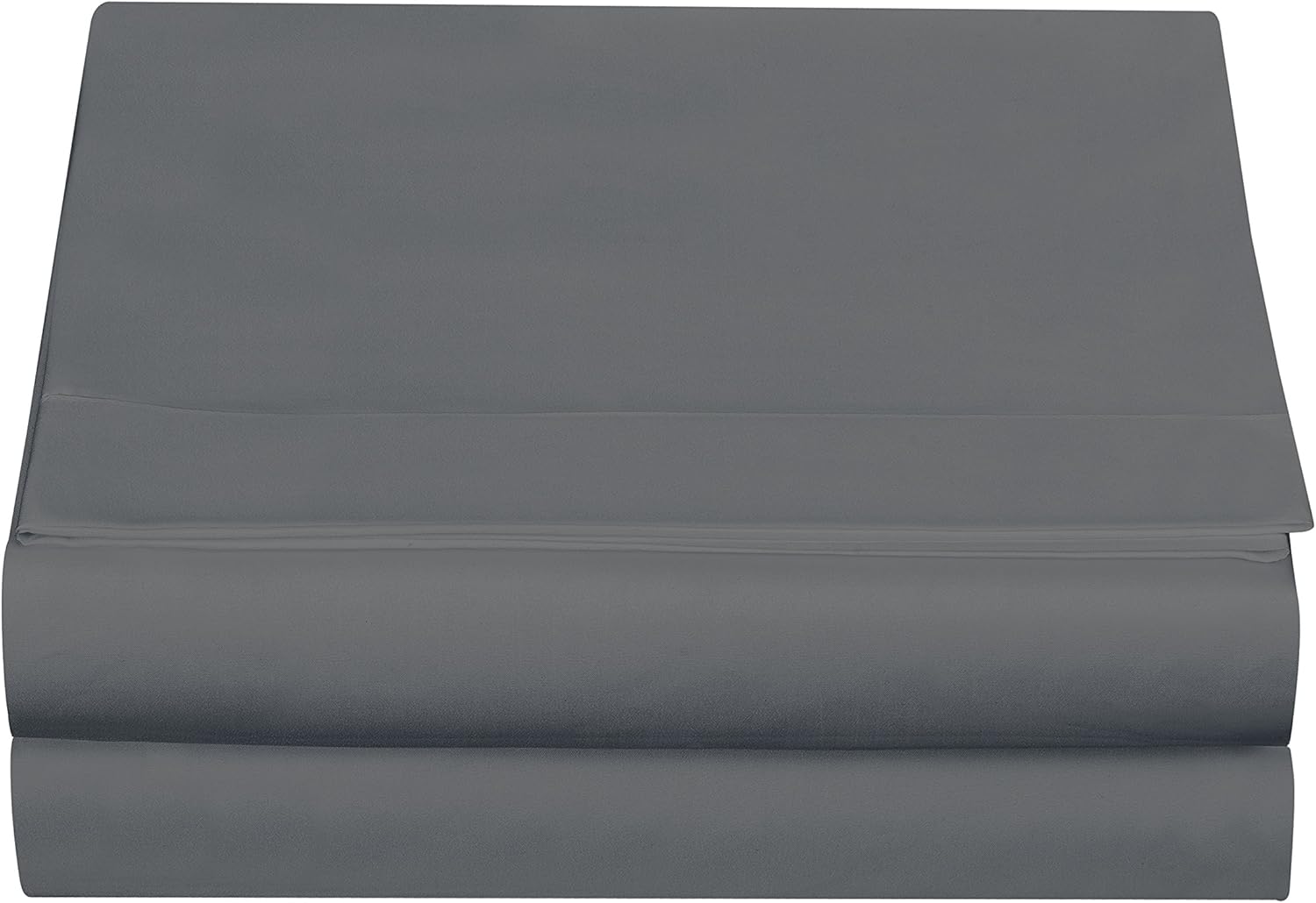 Cathay Luxury Silky Soft Polyester Single Flat Sheet, Queen Size, Gray: Home & Kitchen