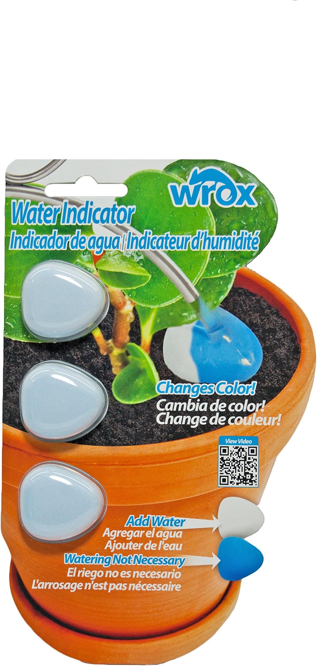 Wrox Plant Moisture Indicator, White/Blue, 3-Pack (WROX-3PK)