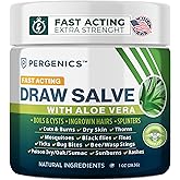 Pergenics Drawing Salve Ointment with Natural Aloe Vera, Fast Acting, for ingrown Hair, Boil & Cyst, Splinter Remover, Bug and Spider Bites, bee Sting, Mosquito bite Itch, Poison Ivy, 1 oz