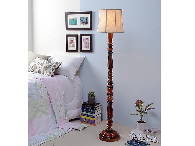 Beverly studio 12 inches Khadi Wooden Floor lamp