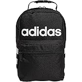 adidas Santiago Lunch Bag Cooler for Women and Men, Insulated Food Container Box with Mesh Pocket, Black/White/2.0, One Size
