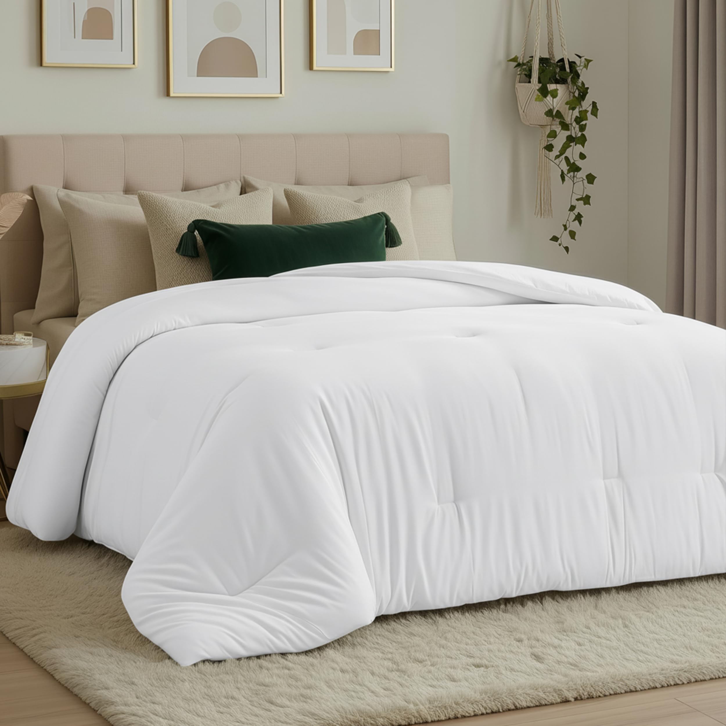 Utopia Bedding All Season Down Alternative Quilted Twin/Twin XL Comforter - Duvet Insert with Corner Tabs - Machine Washable – Bed Comforter - White — image 1