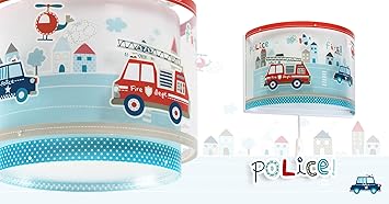 Led Kinderlampe Polizei Feuerwehr Polizei Feuerwehr Police Nacht Leuchtend 60612 Warmweiss 800lm Jungen Kinderzimmerlampe Deckenlampe Amazon De Kuche Haushalt