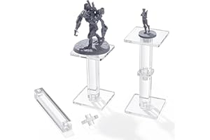 Kalami 2 Sets Flying Miniatures Combat Riser for DND with 2" Base, 3D Single Flyer Riser for Tabletop RPGs and Board Games