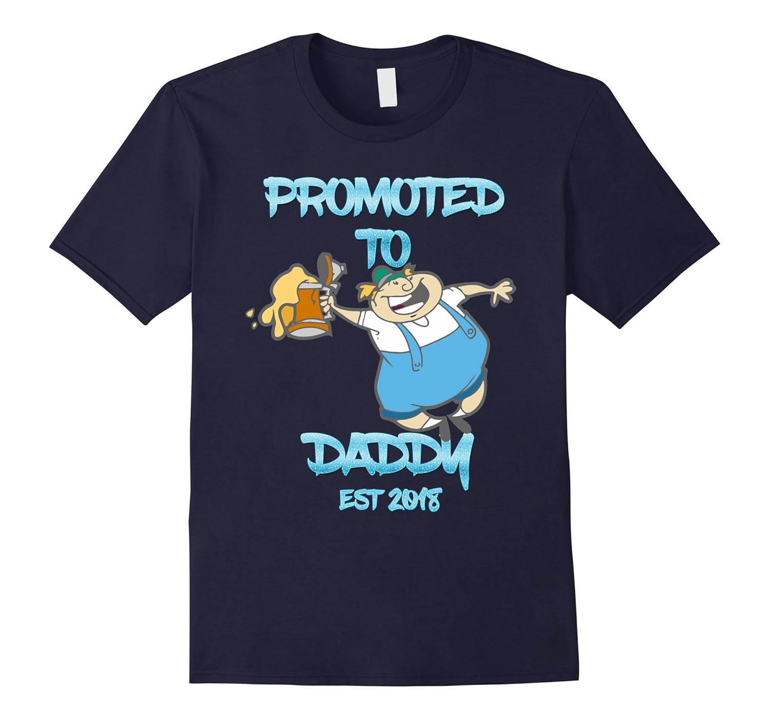 Promoted to Daddy 2018 Fatherhood Paternity T-Shirt-Rose