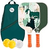 Goat Pickleball Paddles Set of 2 - USAPA Approved | Fiberglass Surface Lightweight Durable Pickle Ball Rackets for Men, Women and Beginners with 4 Balls and Carrying Bag