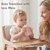 Moonkie Silicone Baby Straw Cup 6 Months Transition for Toddlers view 2
