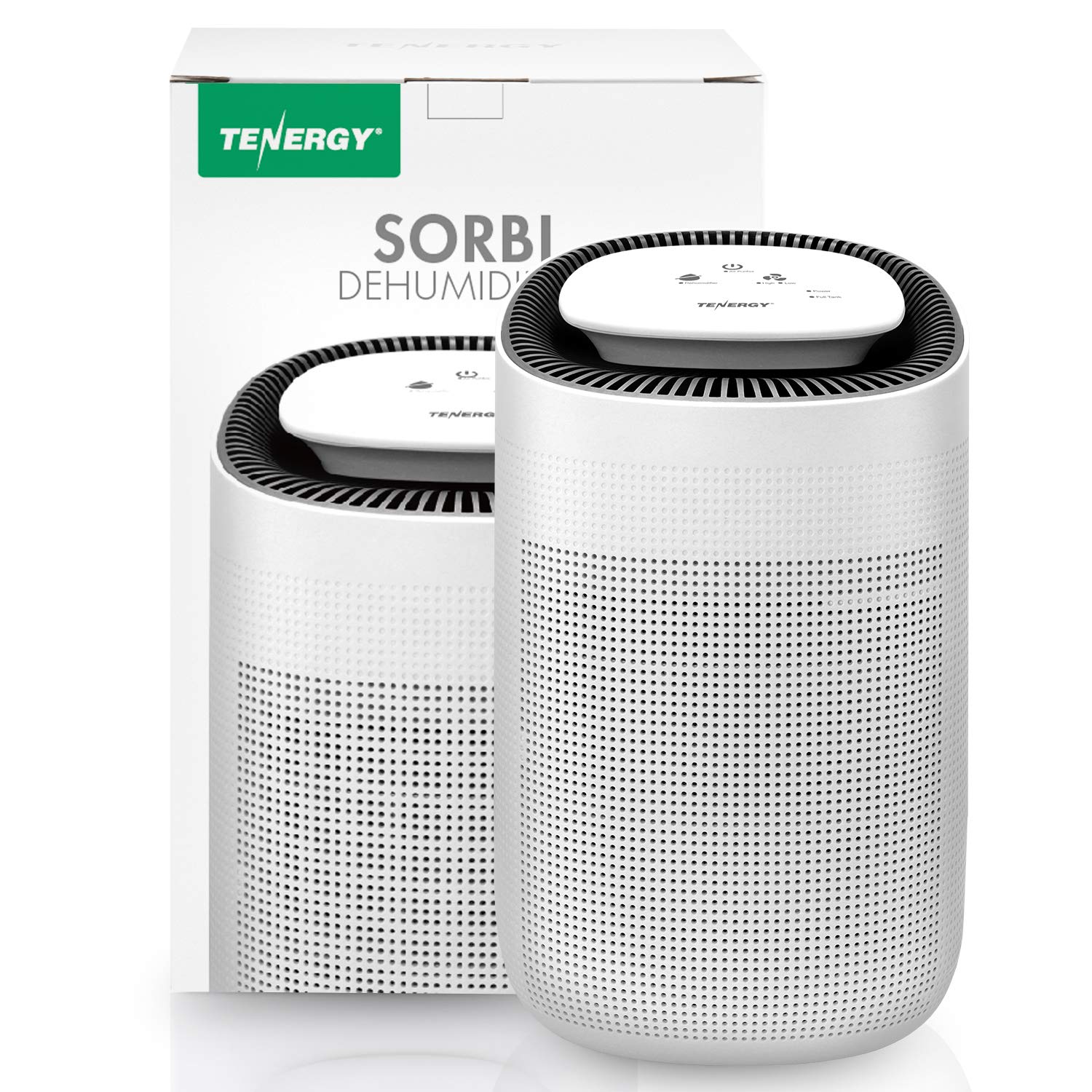 Tenergy Sorbi 1000ml Air Dehumidifier w/Purifying Function, True HEPA Filter, Auto Shutoff, Touch Control Adjustable Air Speed, Ultra-Quiet, Ideal for Closets & Bathrooms