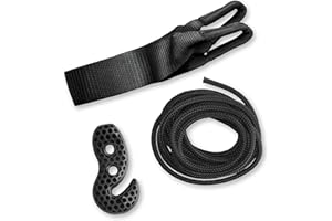 LA SIESTA TreeMount Black - Tree and Pole Suspension Set for Hammock Swing Chairs