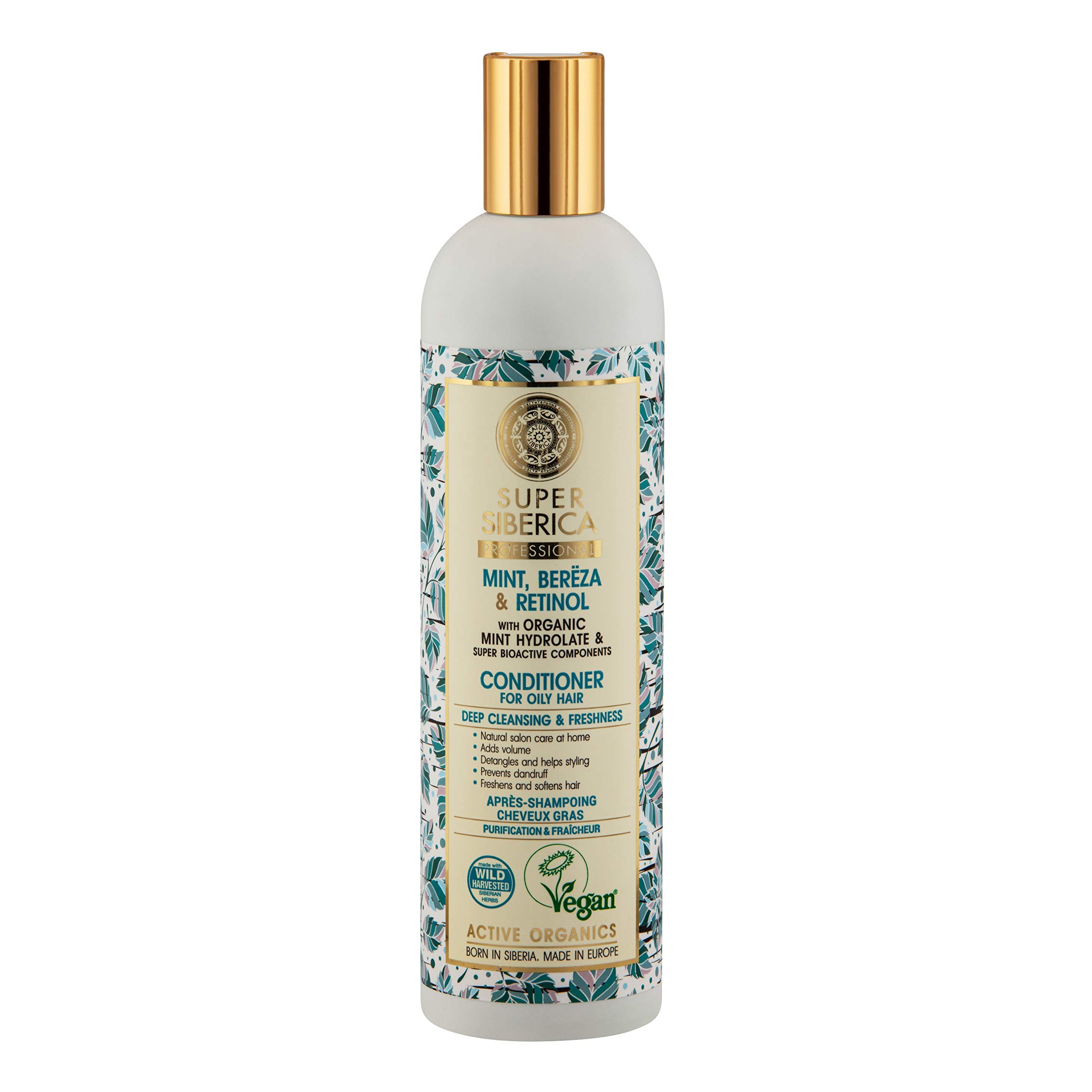Natura Siberica Super Mint, bereza & retinol. Conditioner for Oily Hair, 400 ml