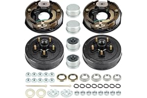 5 on 5 Bolt Circle Drum Kits w/ 10" x 2-1/4" Left and Right Electric Brake for 3500lbs Trailer Axle
