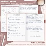 Clever Fox Self-Care Journal Daily Reflection A5 Rose Gold Wellness Planner view 3