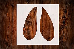 STENCILAIR Deer Hoof Prints Design Stencil, 4-Inch, Reusable Mylar Cutout for Nature-Themed Art, Crafts & DIY Projects