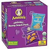 Annie's Homegrown Organic Birthday Cake Bunny Grahams and Cheddar Bunnies Snack Pack 36 Count, 36 oz