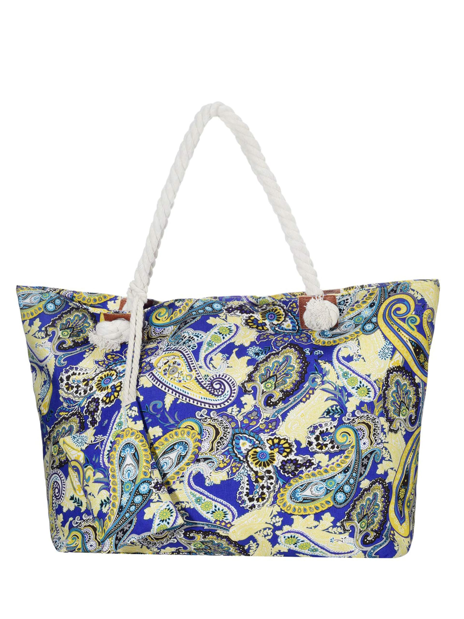 DonDon Large Beach bag for women with zip Waterproof Pool bag tote beach bags Paisley pattern coloured