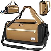 Cico Rider Gym Bags for Men with Shoes Compartment & Wet Pocket 4 Way Large Sports Duffle Bag Backpack Weekender Overnight Bag for Travel, Fitness, Workout, Training, Birthday Gift for Men, Brown