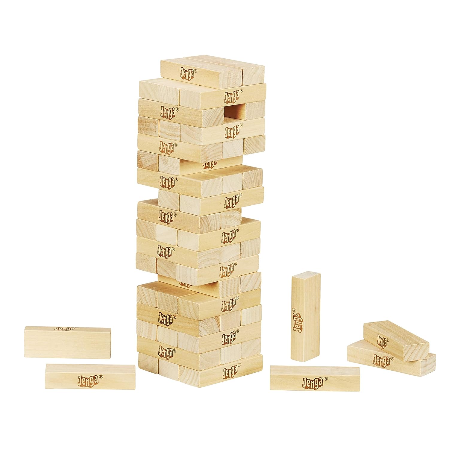 Jenga Classic Game 54 pieces Wooden Blocks Tower Official Adult family