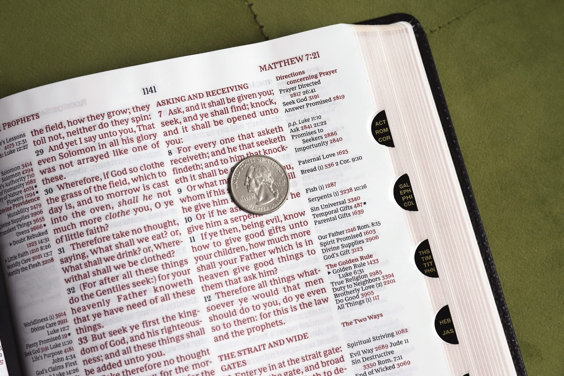 KJV, Thompson Chain-Reference Bible, Large Print, Bonded Leather, Black, Red Letter, Thumb Indexed, Comfort Print KJV, Thompson Chain-Reference Bible, Large Print, Bonded Leather, Black, Red Letter, Thumb Indexed, Comfort Print Bonded Leather